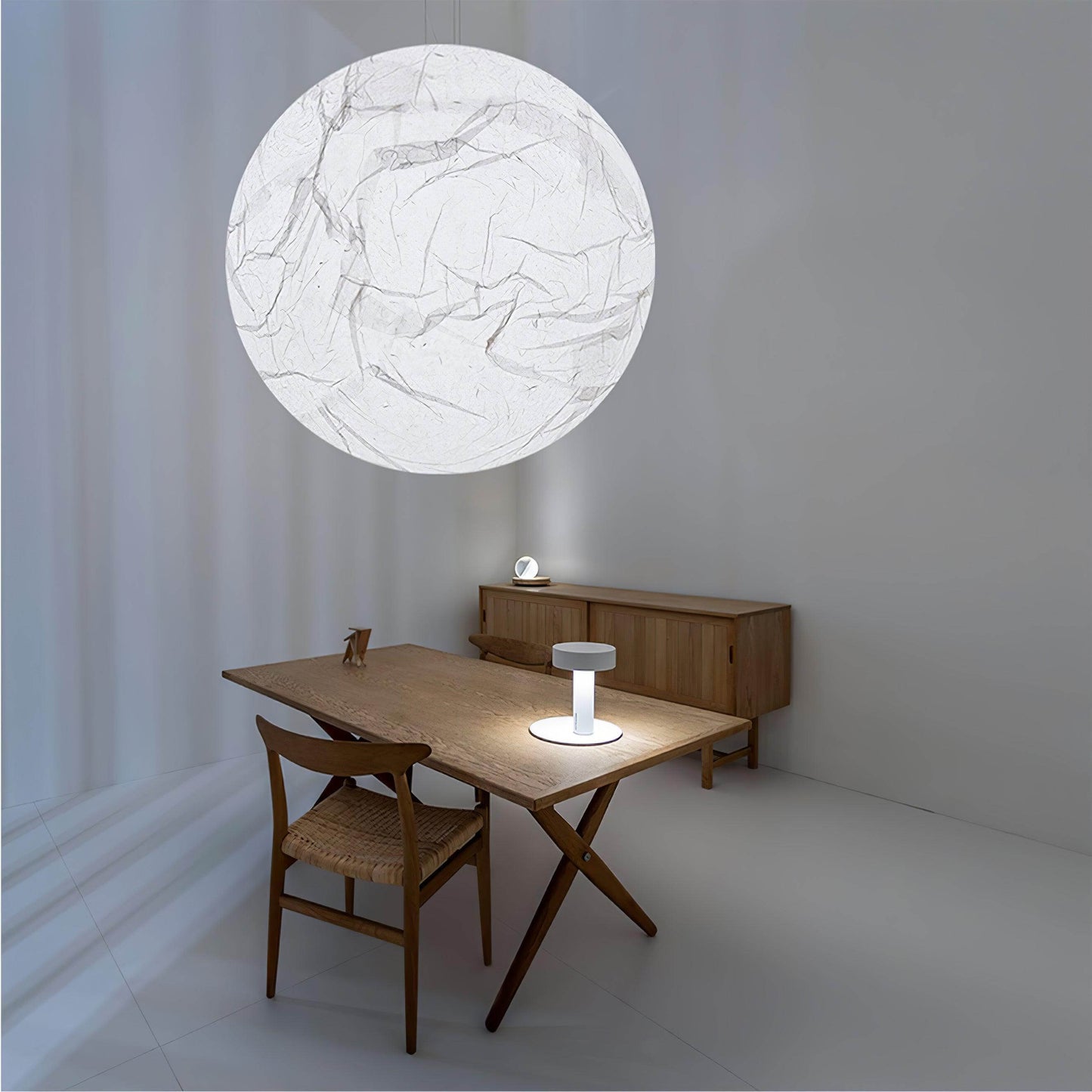 Lampe Pendante En Soie Moon