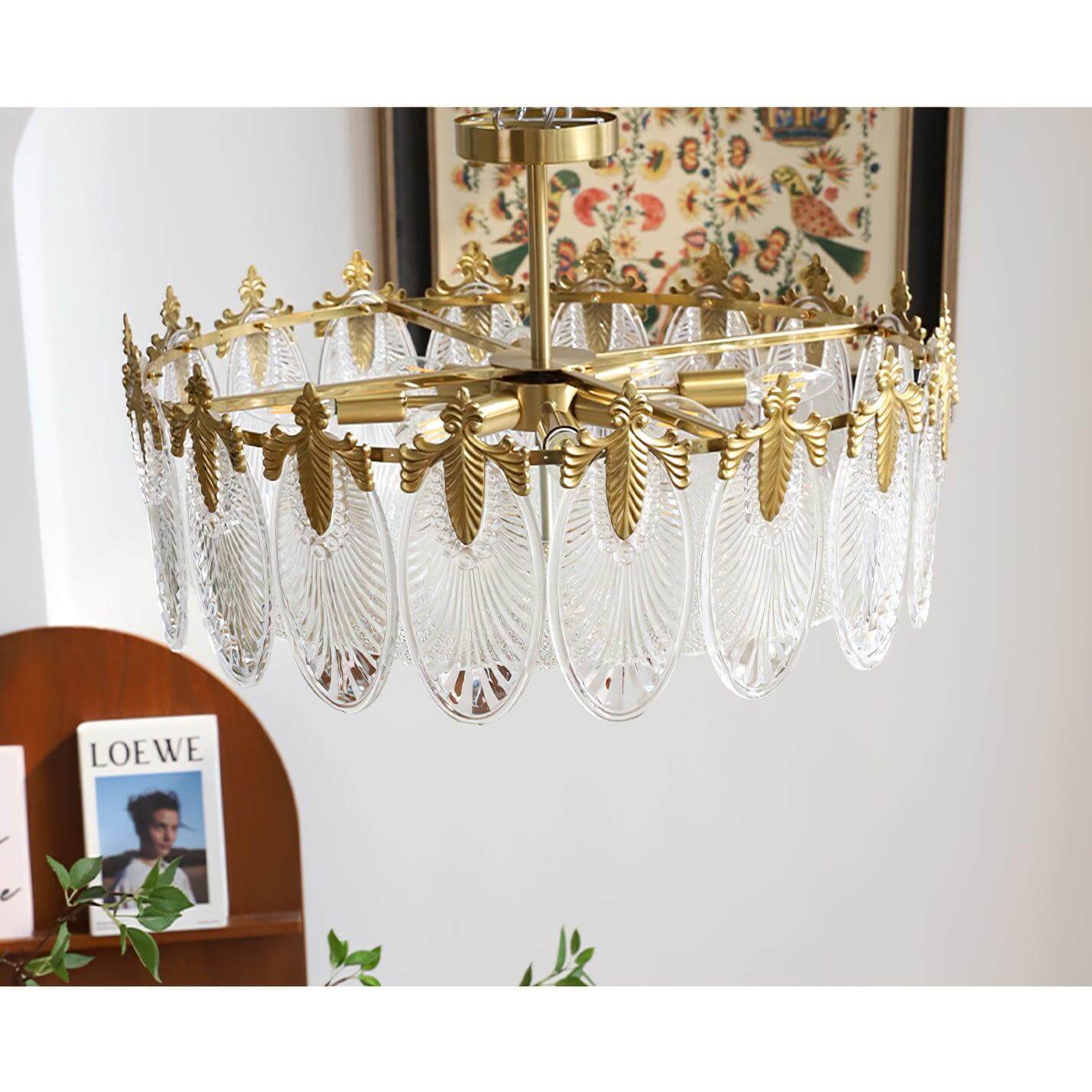 Motif Décoratif Lustre Rond En Verre