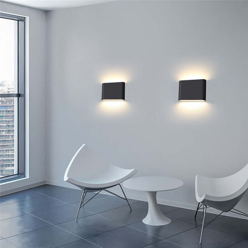 Applique Murale Extérieure LED Moderne - Éclairage Haut et Bas
