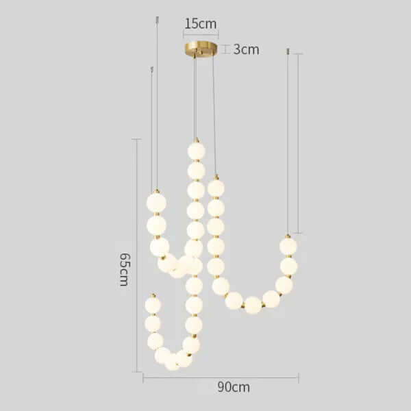 Lustre À Chaîne Blanc De Luxe