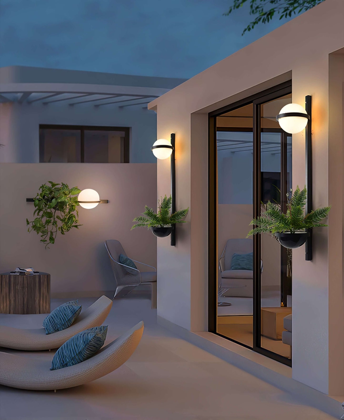 Applique Murale Extérieure Design Moderne - Éclairage LED Intégré