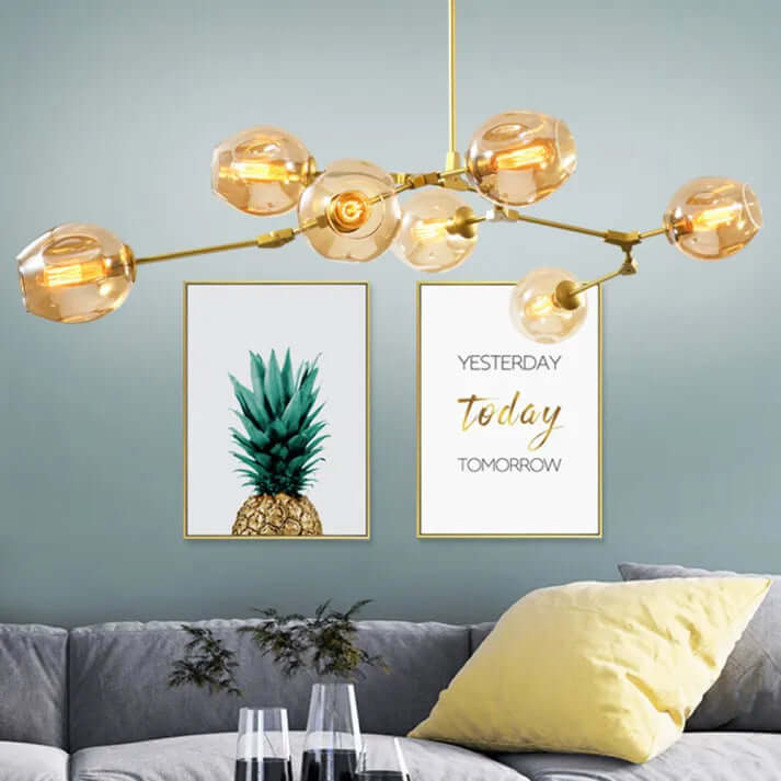 Lustre Suspension Verre Bulle Design Moderne
