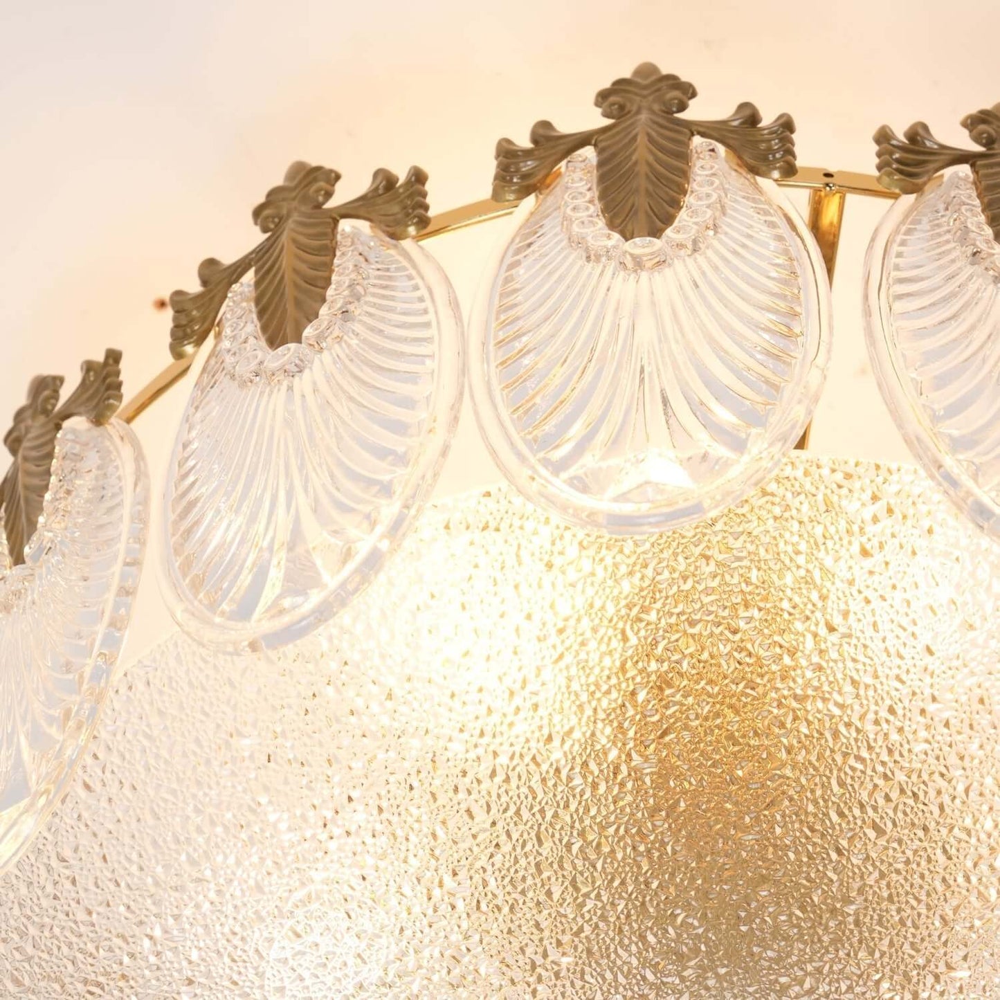 Motif Décoratif Lustre Rond En Verre