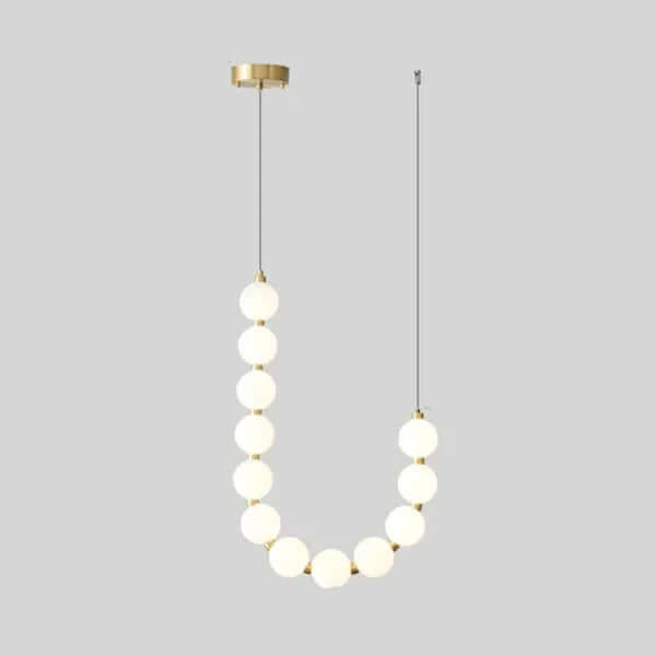 Lustre À Chaîne Blanc De Luxe