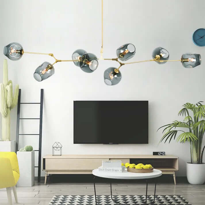 Lustre Suspension Verre Bulle Design Moderne