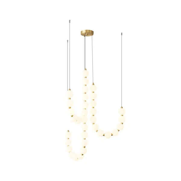 Lustre À Chaîne Blanc De Luxe