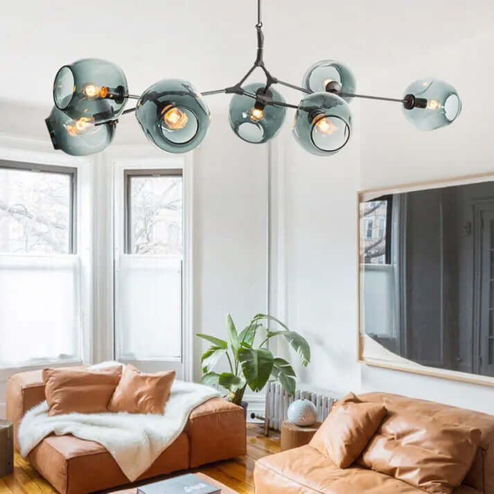 Lustre Suspension Verre Bulle Design Moderne