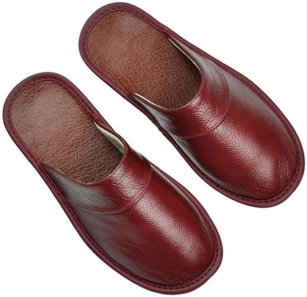 Chaussons en Cuir Véritable - Antidérapants & Confort