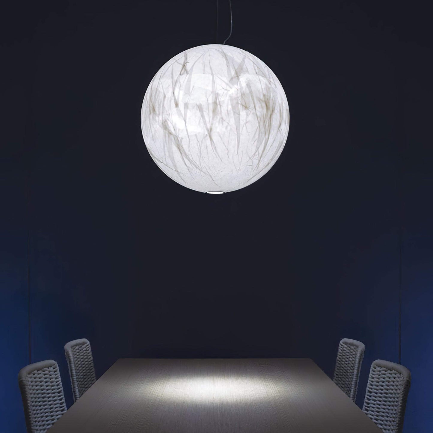 Lampe Pendante En Soie Moon