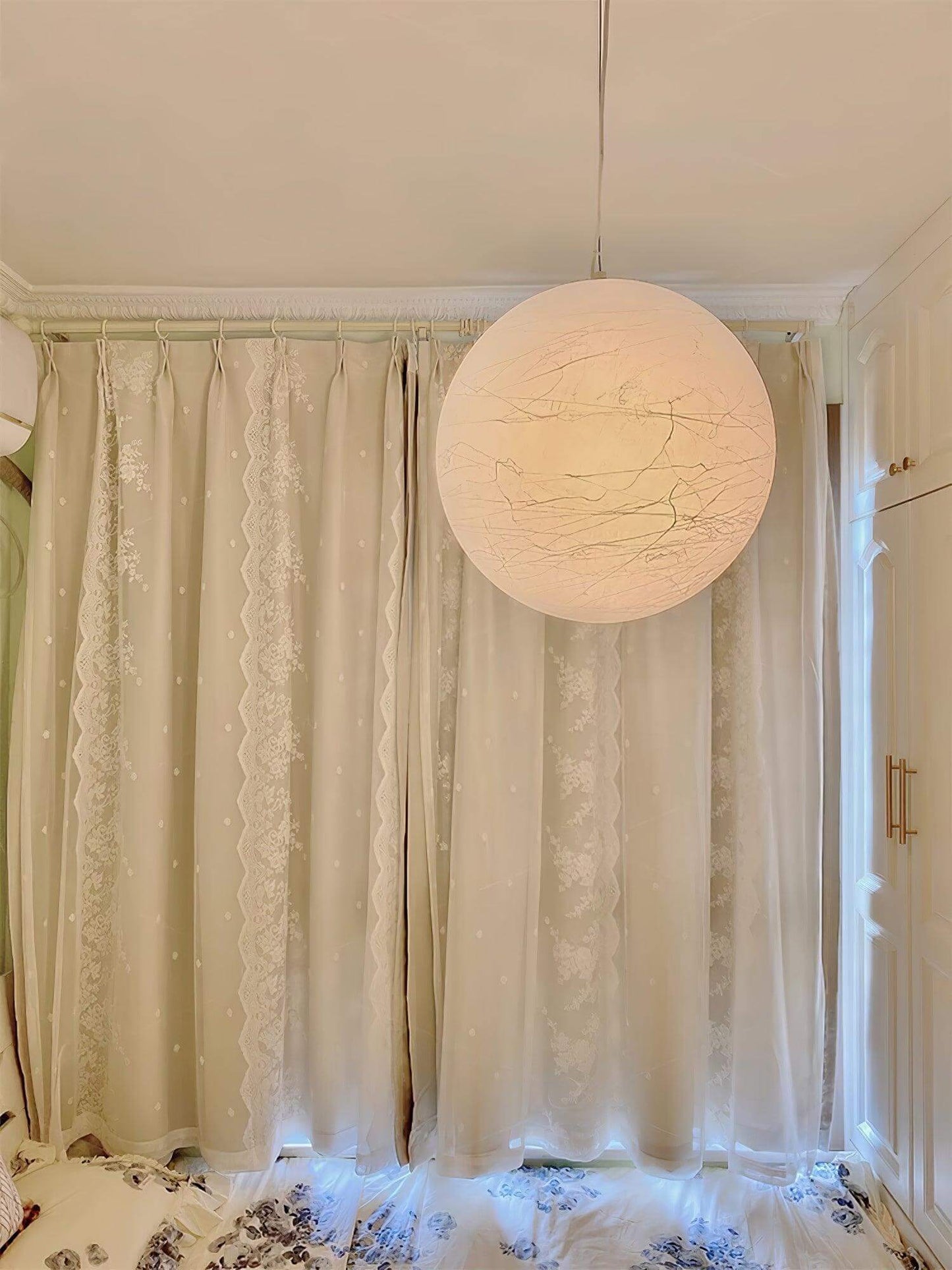 Lampe Pendante En Soie Moon
