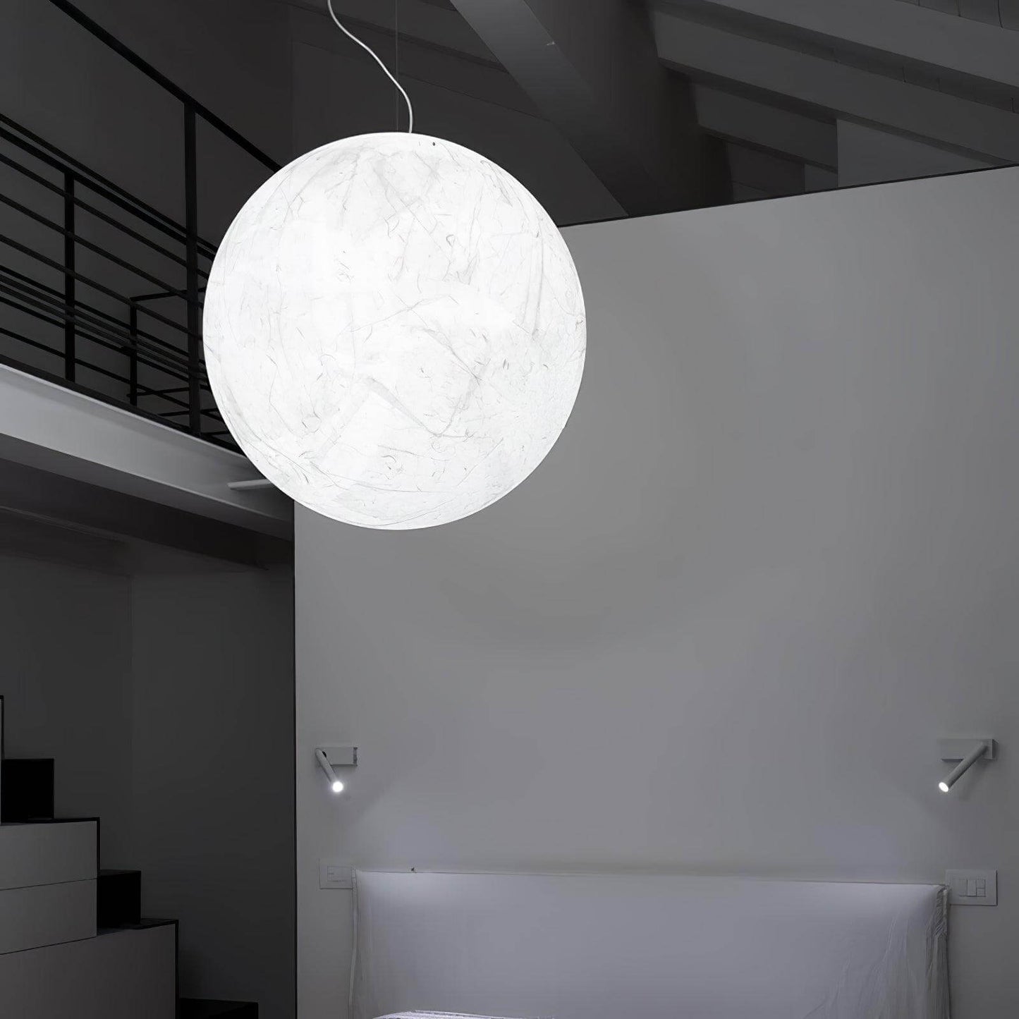 Lampe Pendante En Soie Moon