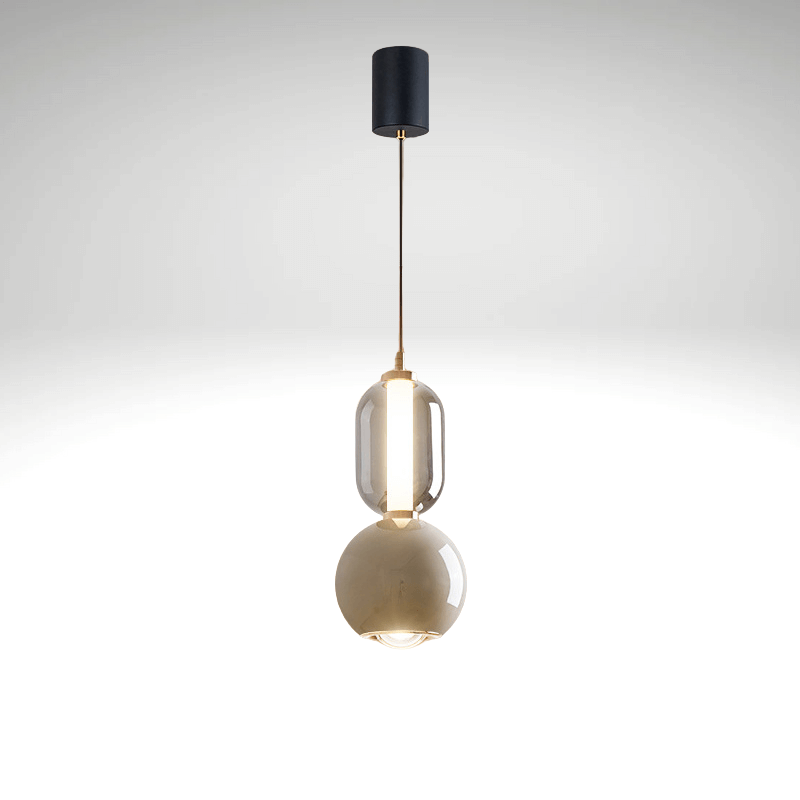 Suspension Luminaire Design Fer Verre - Éclairage Minimaliste