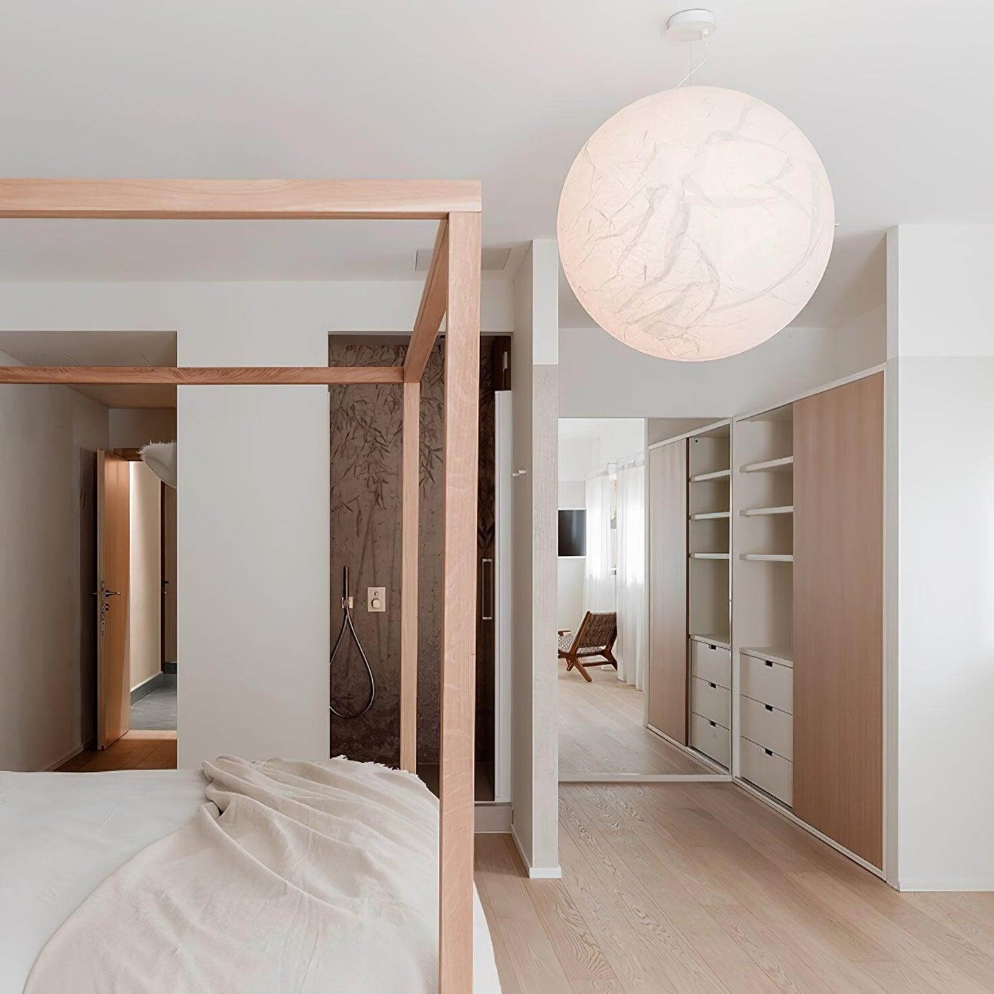 Lampe Pendante En Soie Moon