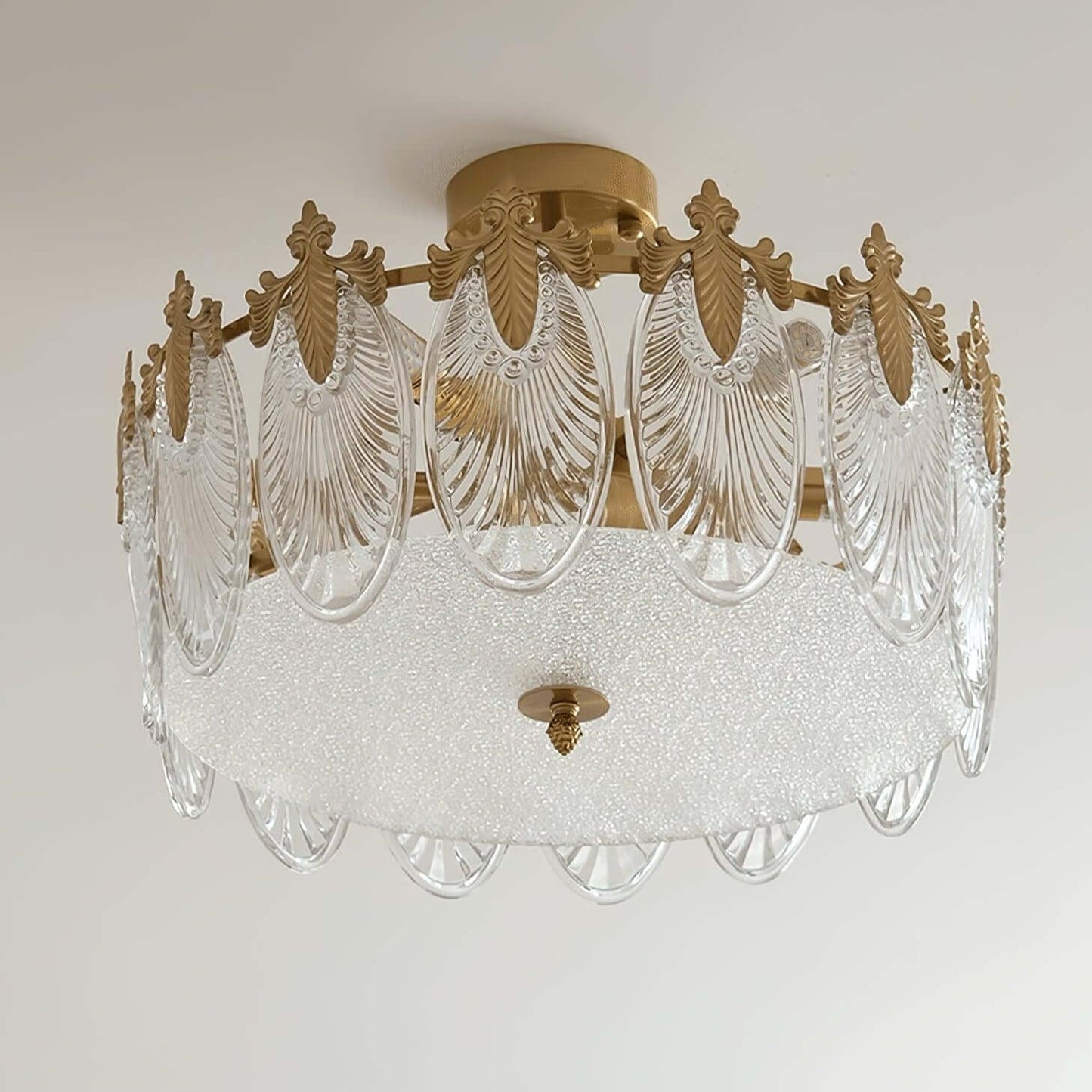 Motif Décoratif Lustre Rond En Verre