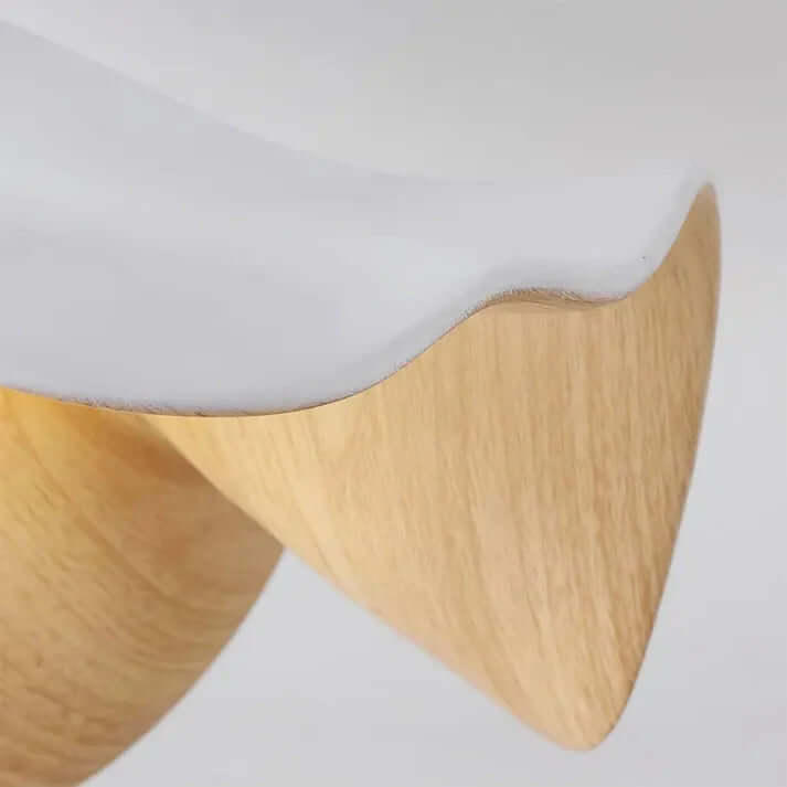 Plafonnier Scandinave Lotus En Résine De Bois