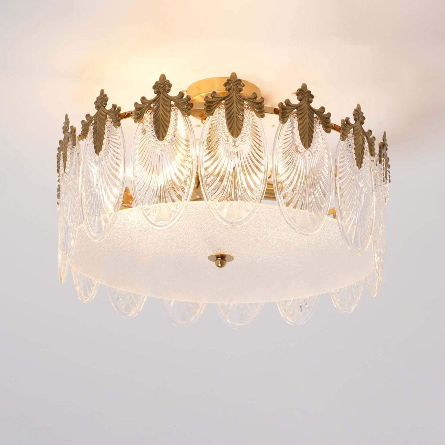 Motif Décoratif Lustre Rond En Verre
