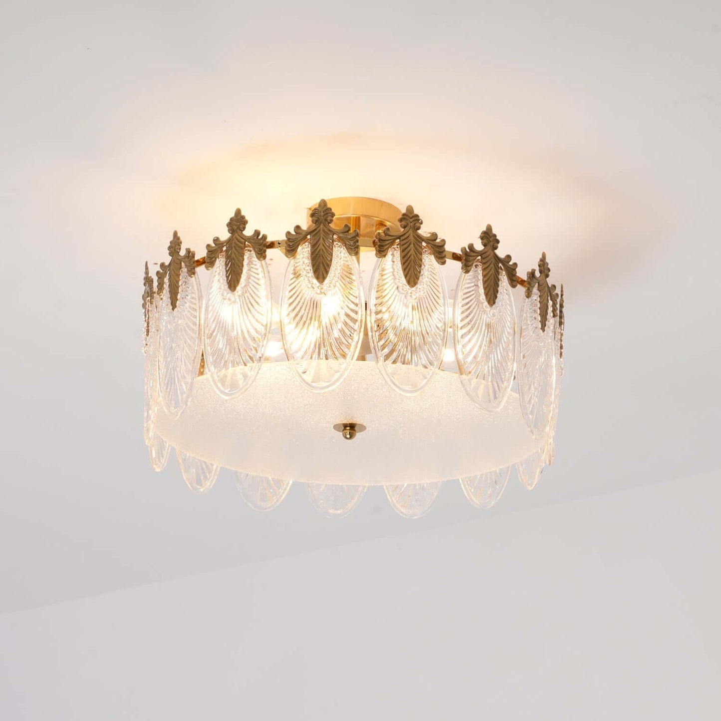 Motif Décoratif Lustre Rond En Verre