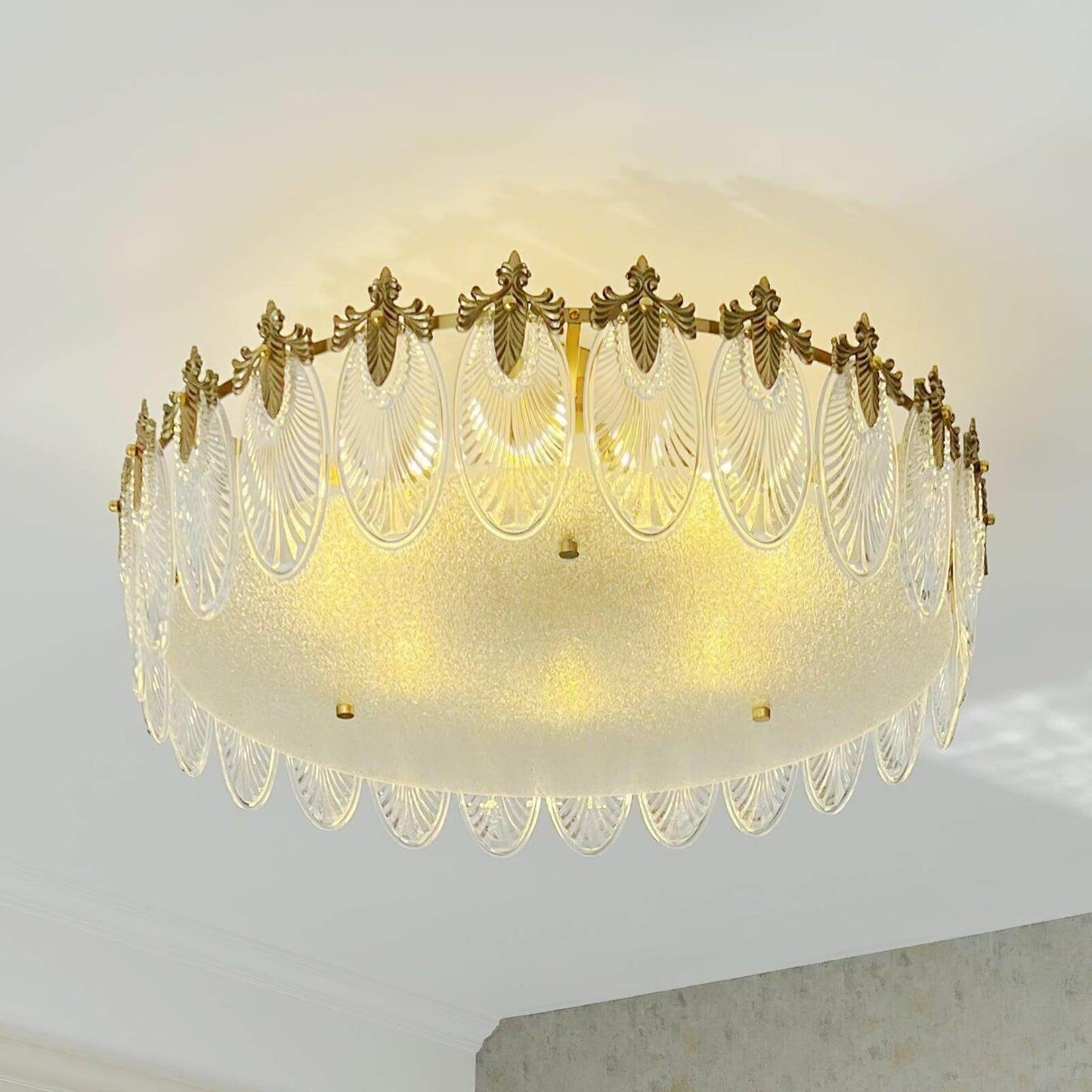 Motif Décoratif Lustre Rond En Verre