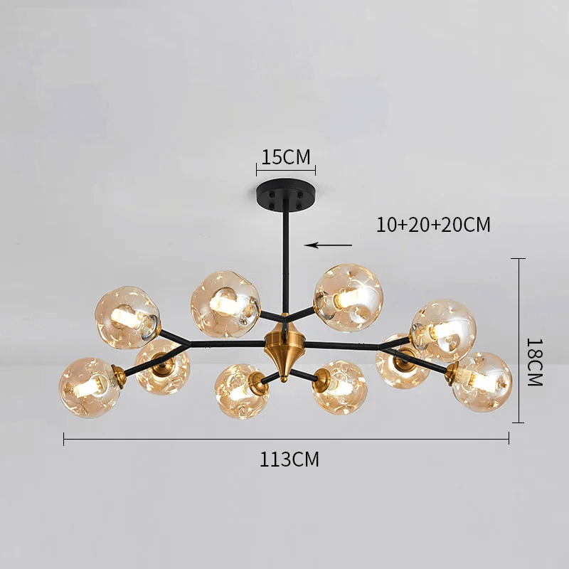 Lustre Moderne En Verre Soufflé