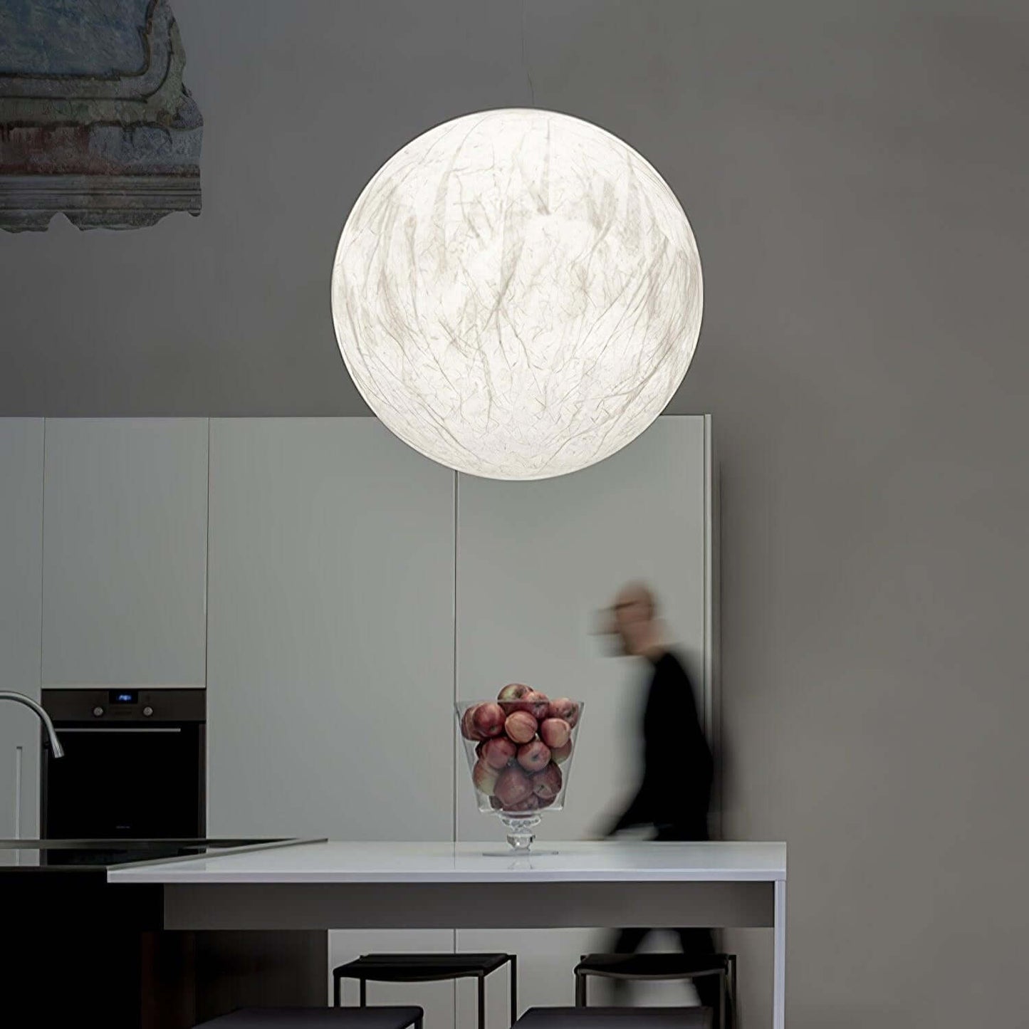 Lampe Pendante En Soie Moon