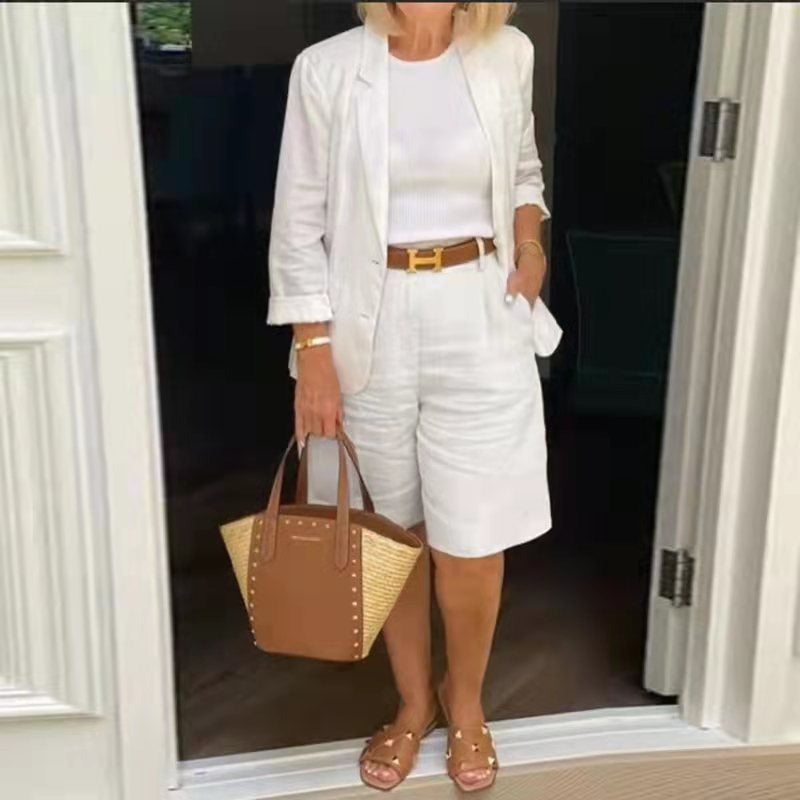 Ensemble Femme en Lin - Style Élégant et Décontracté
