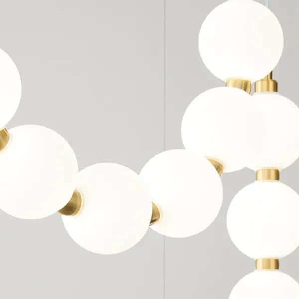 Lustre À Chaîne Blanc De Luxe