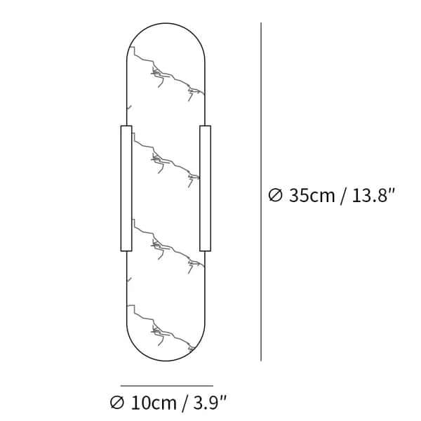Applique Melange En Albâtre Allongé