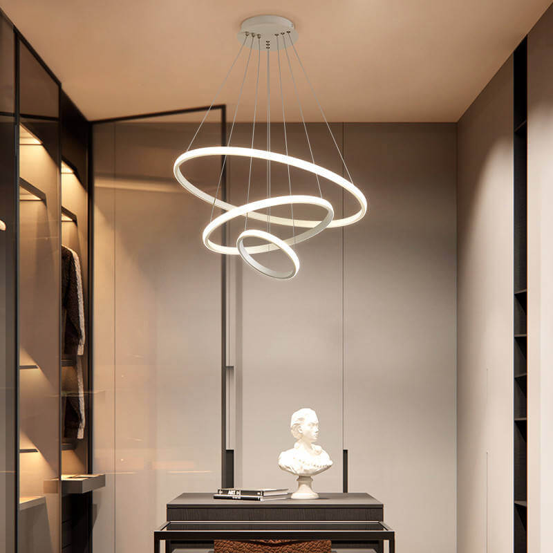 Lampe de plafond moderne 3 anneaux