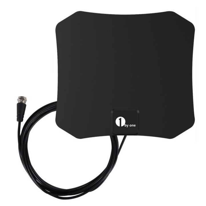 Antenne satellite intérieure HDTV compacte pour réception HD, design élégant, installation facile, clarté exceptionnelle.
