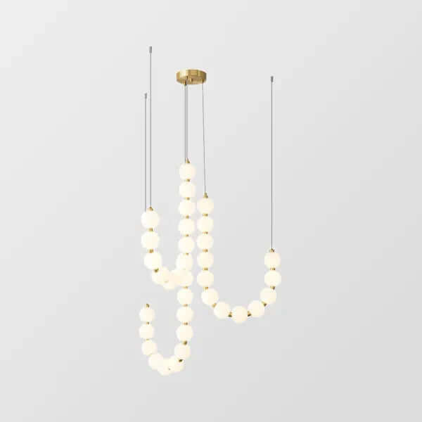 Lustre À Chaîne Blanc De Luxe