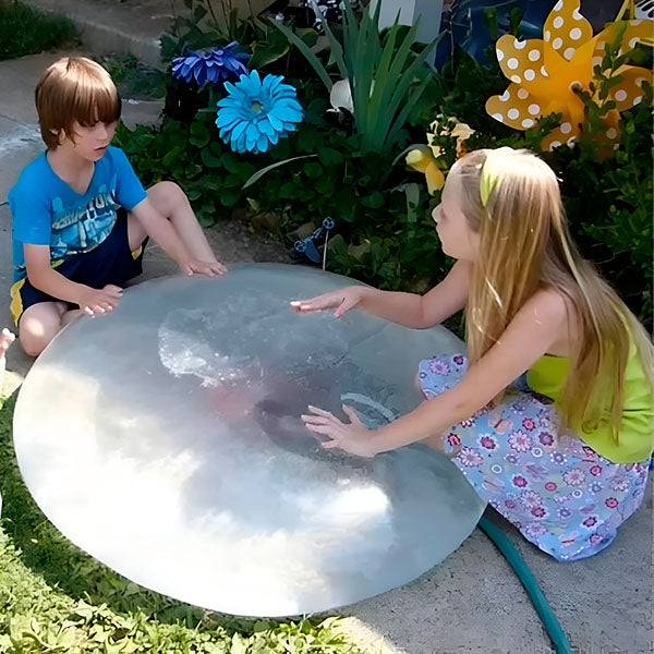 Balle à bulles magique extensible, ultra-résistante et légère, idéale pour le jardin, parc ou piscine, activités amusantes.