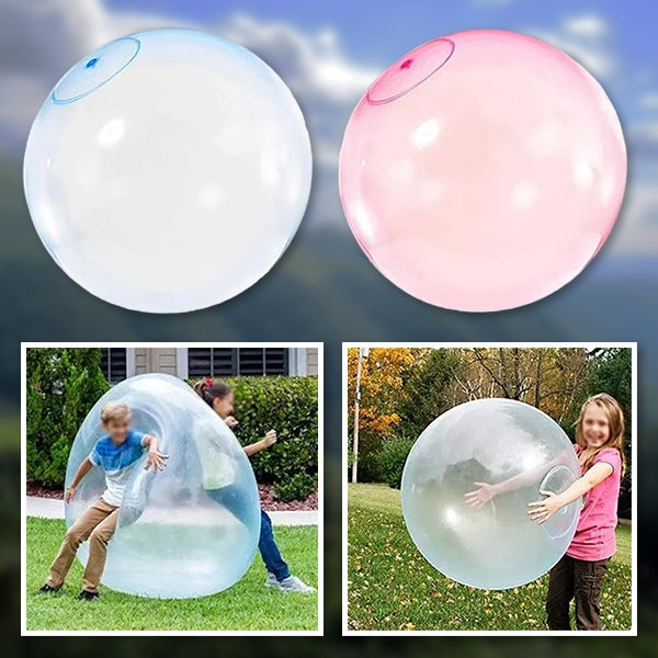 Balle à bulles magique extensible, ultra-résistante et légère, idéale pour le jardin, parc ou piscine, activités amusantes.