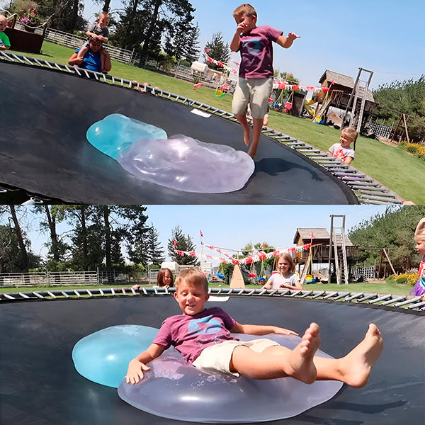 Balle à bulles magique extensible, ultra-résistante et légère, idéale pour le jardin, parc ou piscine, activités amusantes.