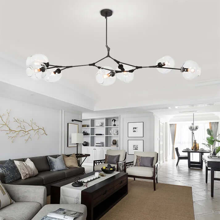 Lustre Suspension Verre Bulle Design Moderne