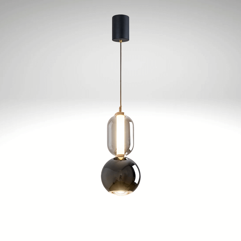 Suspension Luminaire Design Fer Verre - Éclairage Minimaliste
