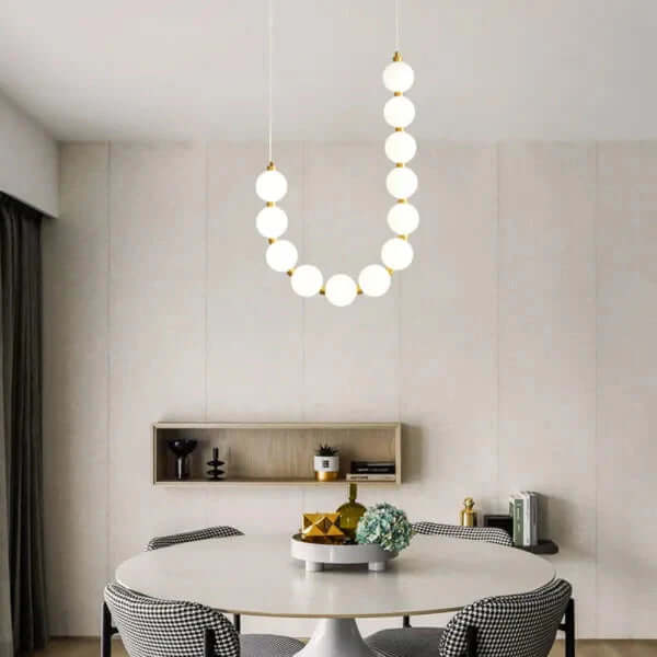 Lustre À Chaîne Blanc De Luxe