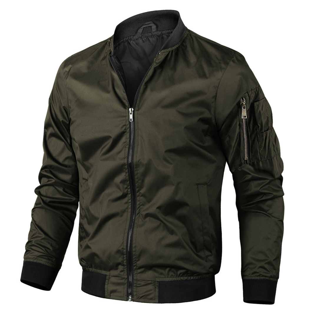 "Blouson bomber homme vert élégant et moderne"