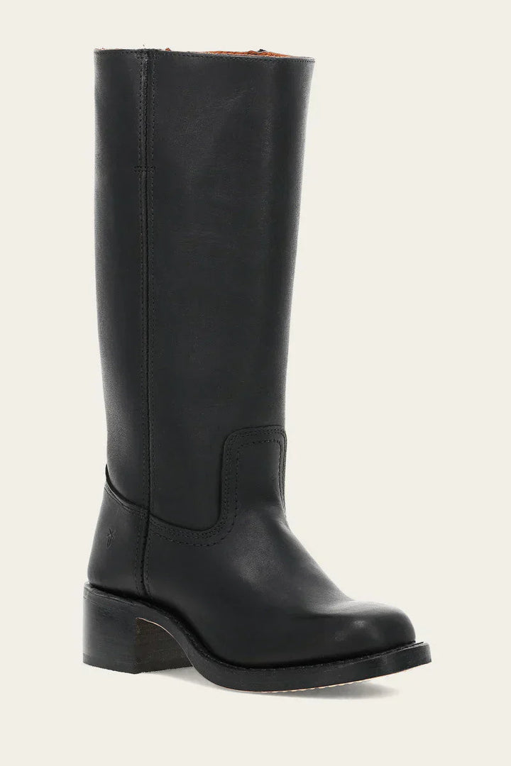 "Bottes en cuir foncé pour femmes, élégantes et confortables, style raffiné et intemporel pour toutes les occasions."