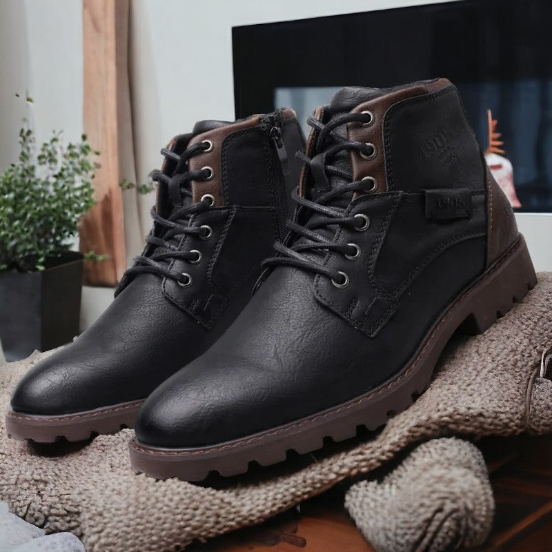 "Bottines en cuir marron haut de gamme, élégantes et confortables, parfaites pour toutes les occasions et tenues."