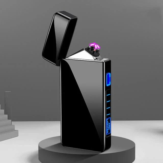 "Briquet électrique plasma USB, design compact élégant, résistante au vent, sécurité et écologie, pour homme moderne."