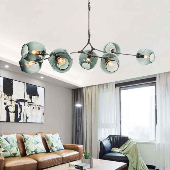 Lustre Suspension Verre Bulle Design Moderne