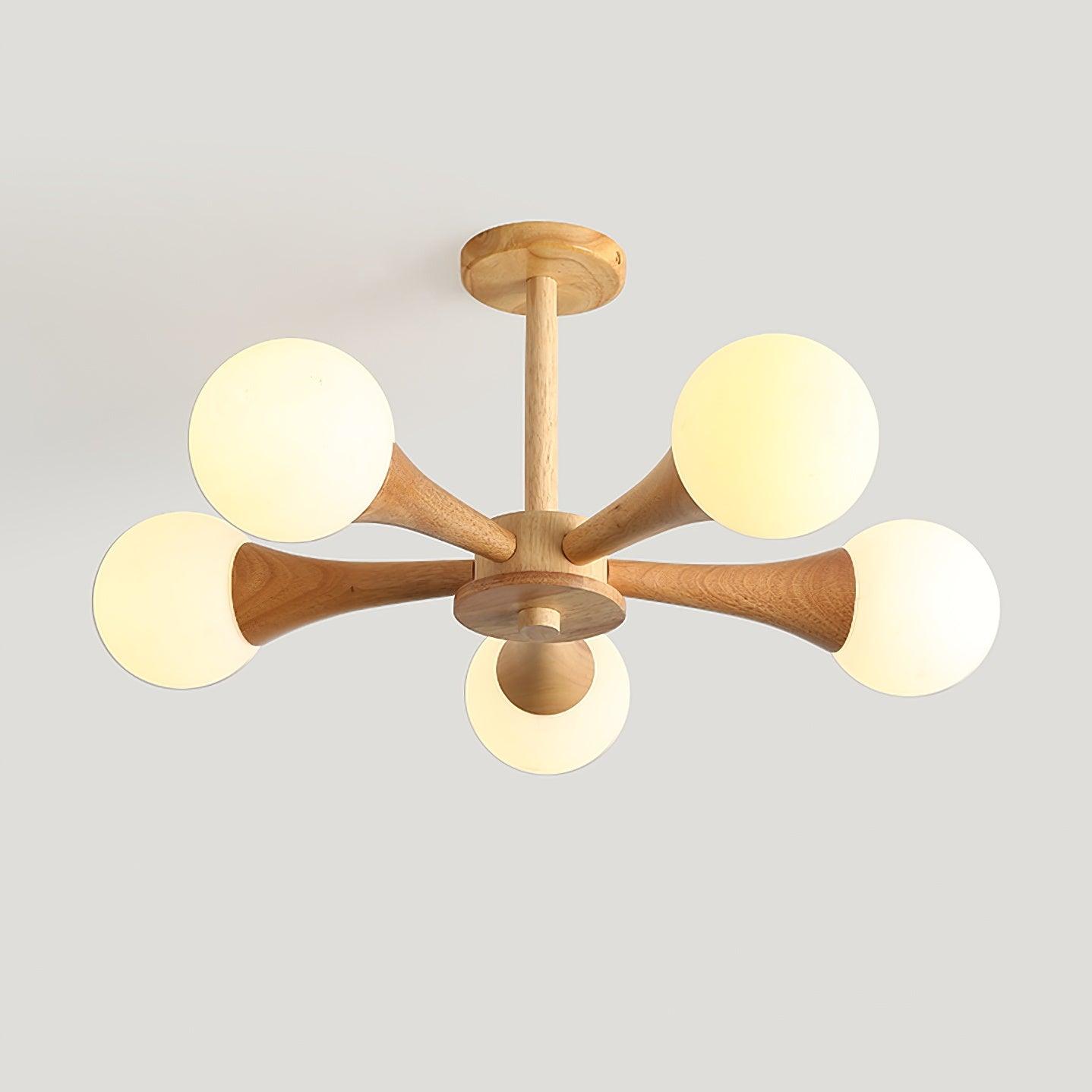 Lustre Bois 3-5 Lumières - Éclairage Intérieur