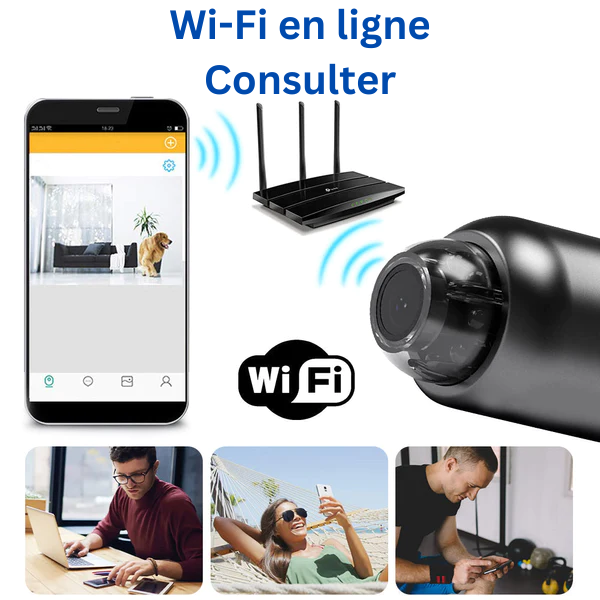 "Caméra de surveillance compacte Full HD 1080p pour enfants, design discret et objectif ultra grand angle 160°."