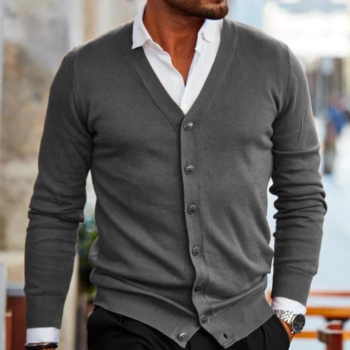 "Cardigan homme chaud en maille, moderne et élégant, idéal pour le froid, confort et style"