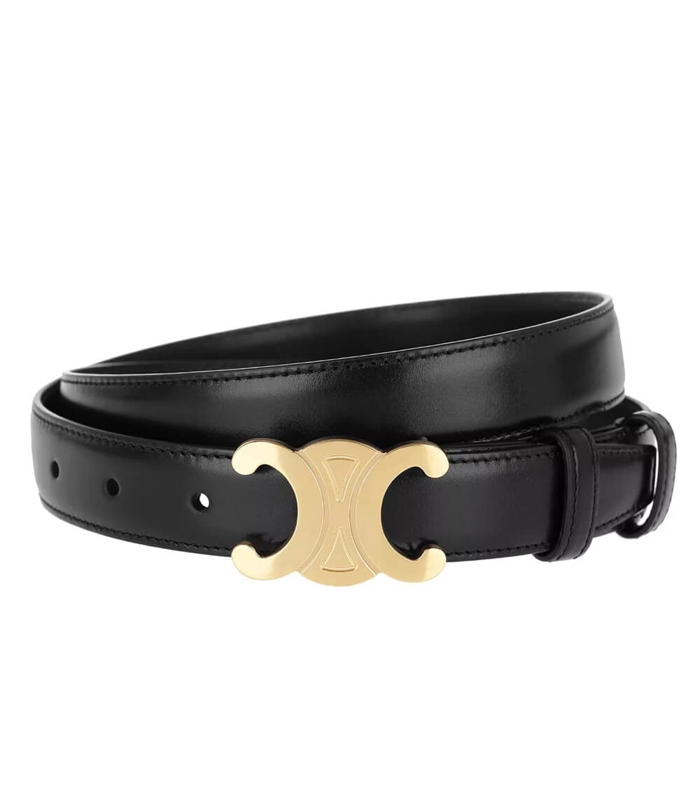 "Ceinture en cuir pour femmes avec élégante boucle dorée, accessoire chic et polyvalent pour sublimer votre style."