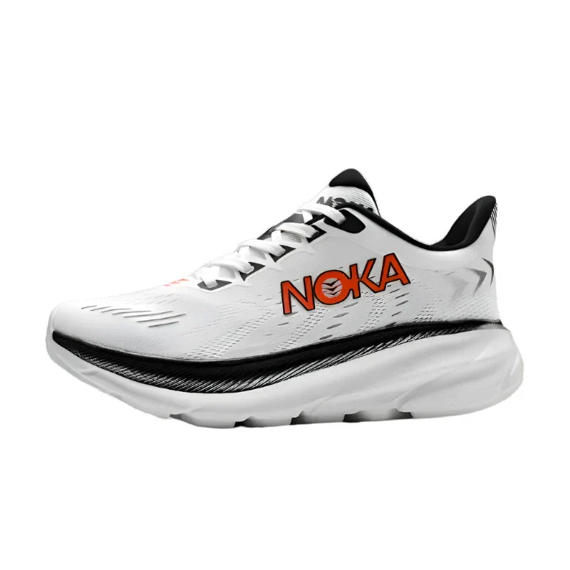 "Chaussures de course légères homme Flyknit, amorties, design respirant, couleur grise, semelle anti-choc."