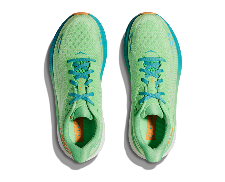 "Chaussures de course unisexes légères Hoka Clifton 9, design moderne, tige mesh respirant pour performance et confort"