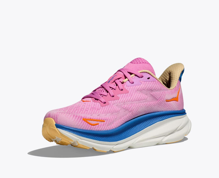 "Chaussures de course unisexes légères Hoka Clifton 9, design moderne, tige mesh respirant pour performance et confort"