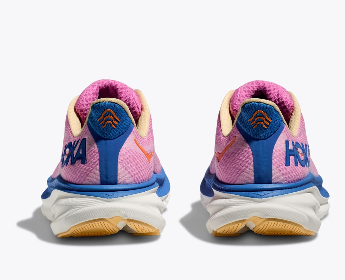 "Chaussures de course unisexes légères Hoka Clifton 9, design moderne, tige mesh respirant pour performance et confort"