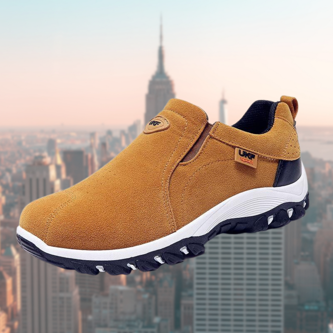 Chaussures orthopédiques sans lacets, semelle antidérapante, élégantes, confortables, disponibles en plusieurs couleurs.